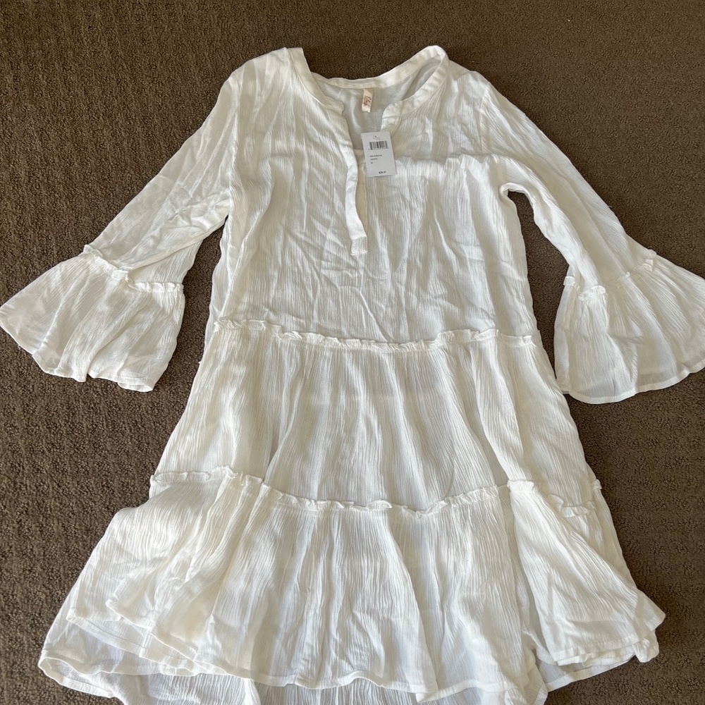 Women’s white swim cover up